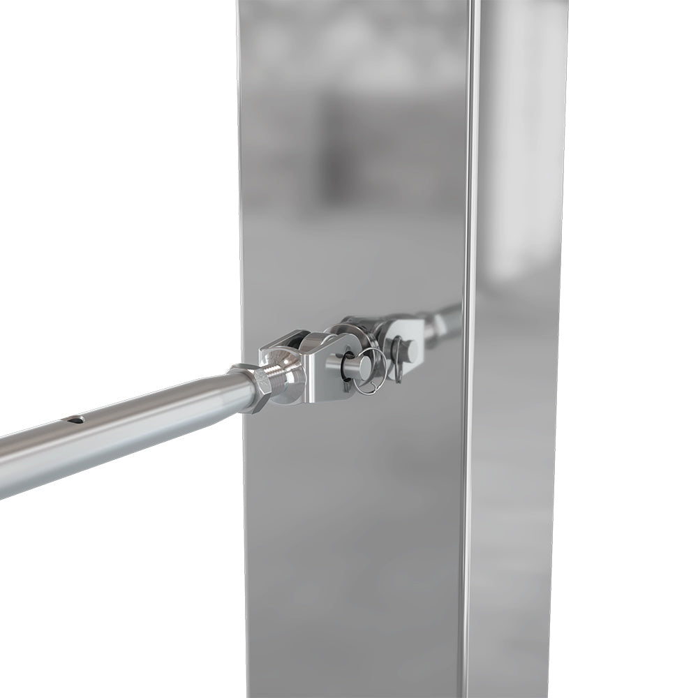 Bright Finish Factory Swaged Wire Balustrade - Rig Fork System with Nutserts - Suits Metal Posts