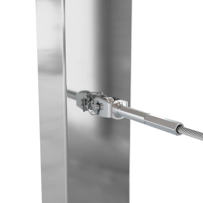 Bright Finish Factory Swaged Wire Balustrade - Rig Fork System with Nutserts - Suits Metal Posts