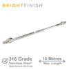 Bright Finish Factory Swaged Wire Balustrade - Rig Fork System with Nutserts - Suits Metal Posts