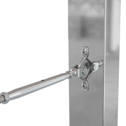 Bright Finish Factory Swaged Wire Balustrade - Rig Fork System with Saddles - Suits Metal Posts