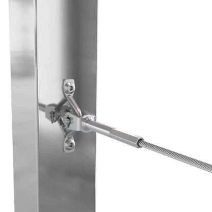 Bright Finish Factory Swaged Wire Balustrade - Rig Fork System with Saddles - Suits Metal Posts