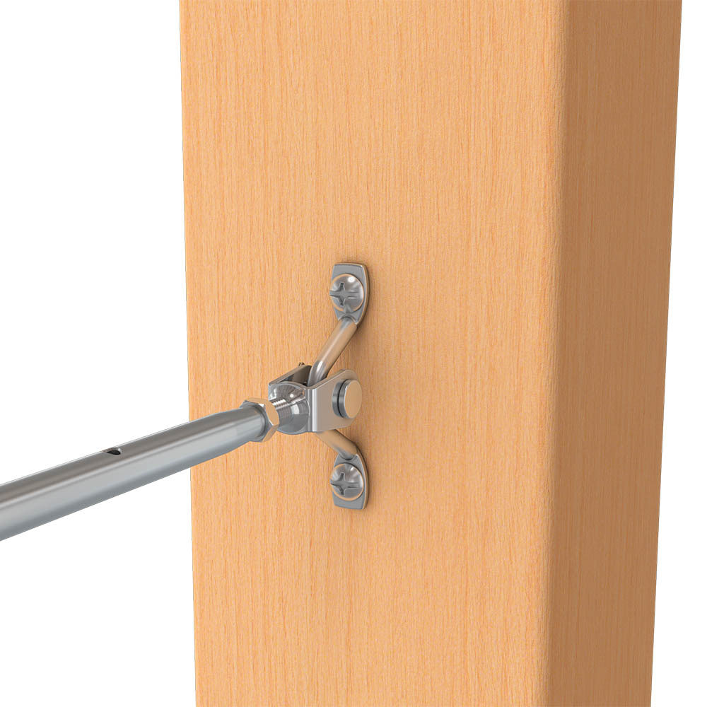 Bright Finish Factory Swaged Wire Balustrade - Rig Fork System with Saddles - Suits Timber Posts