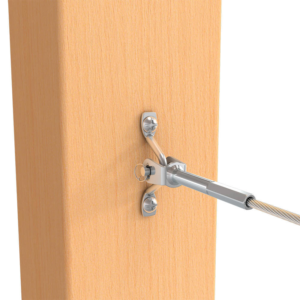 Bright Finish Factory Swaged Wire Balustrade - Rig Fork System with Saddles - Suits Timber Posts