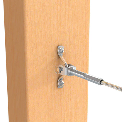 Bright Finish Factory Swaged Wire Balustrade - Rig Fork System with Saddles - Suits Timber Posts