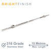 Bright Finish Factory Swaged Wire Balustrade - Rig Fork System with Screw Eyes - Suits Timber Posts