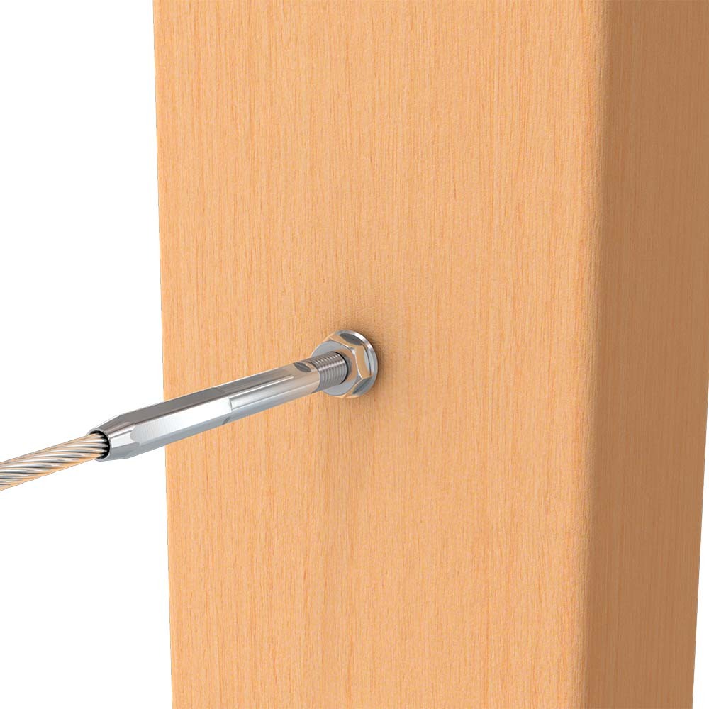 Bright Finish Factory Swaged Wire Balustrade - Timber Insert System - Suits Timber Posts