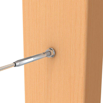 Bright Finish Factory Swaged Wire Balustrade - Timber Insert System - Suits Timber Posts