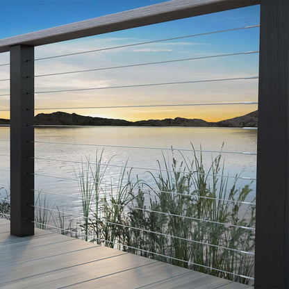 Bright Finish Factory Swaged Wire Balustrade - Timber Insert System - Suits Timber Posts