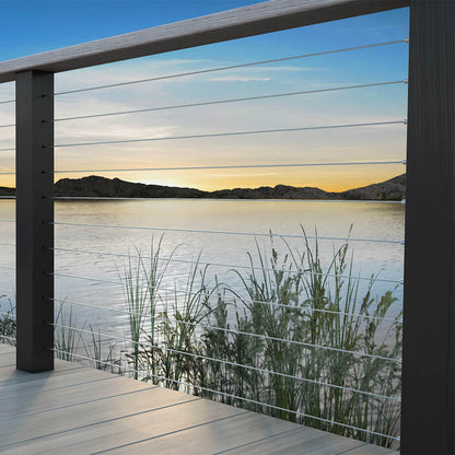 Bright Finish Factory Swaged Wire Balustrade - Tensioner Terminal System - Suits Timber or Metal Posts
