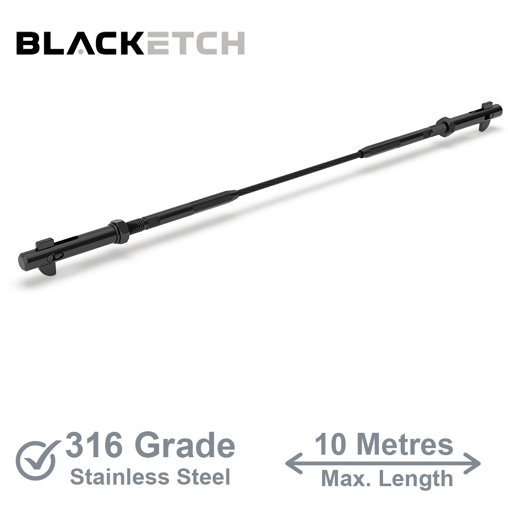 BlackEtch Factory Swaged Wire Balustrade - Flip Lock System - Suits Metal Posts