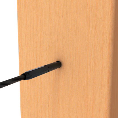 BlackEtch Factory Swaged Wire Balustrade - Lag Screw System - Suits Timber Posts