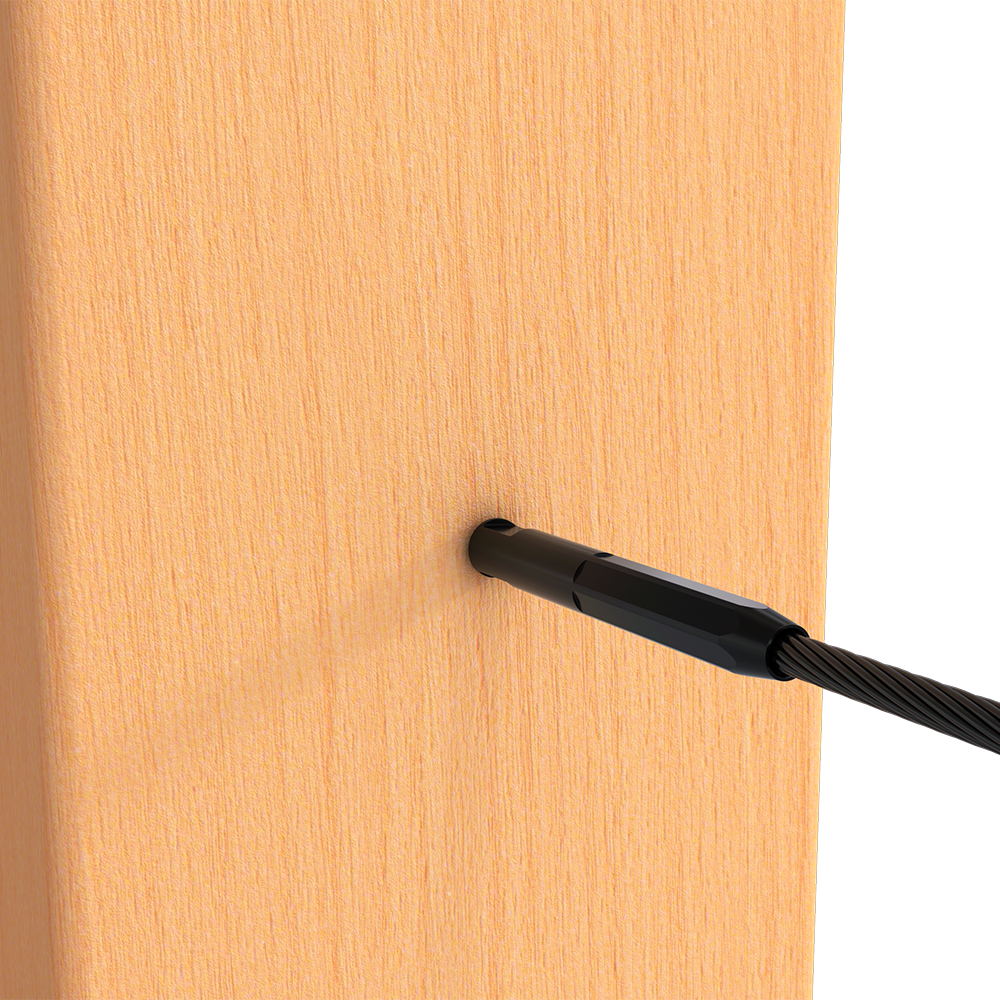 BlackEtch Factory Swaged Wire Balustrade - Lag Screw System - Suits Timber Posts