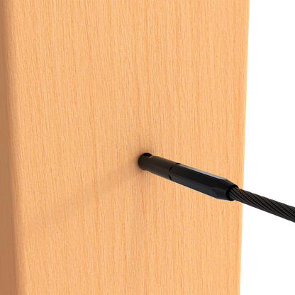 BlackEtch Factory Swaged Wire Balustrade - Lag Screw System - Suits Timber Posts