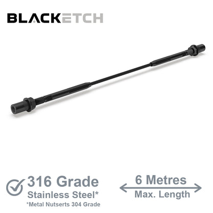 BlackEtch Factory Swaged Wire Balustrade - Metal Insert System - Suits Metal Posts