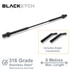 BlackEtch Factory Swaged Wire Balustrade - Metal Insert STAIR System (Includes Angle Connectors) - Suits Metal Posts
