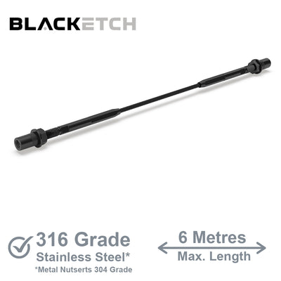 BlackEtch Factory Swaged Wire Balustrade - Metal Insert System - Suits Metal Posts