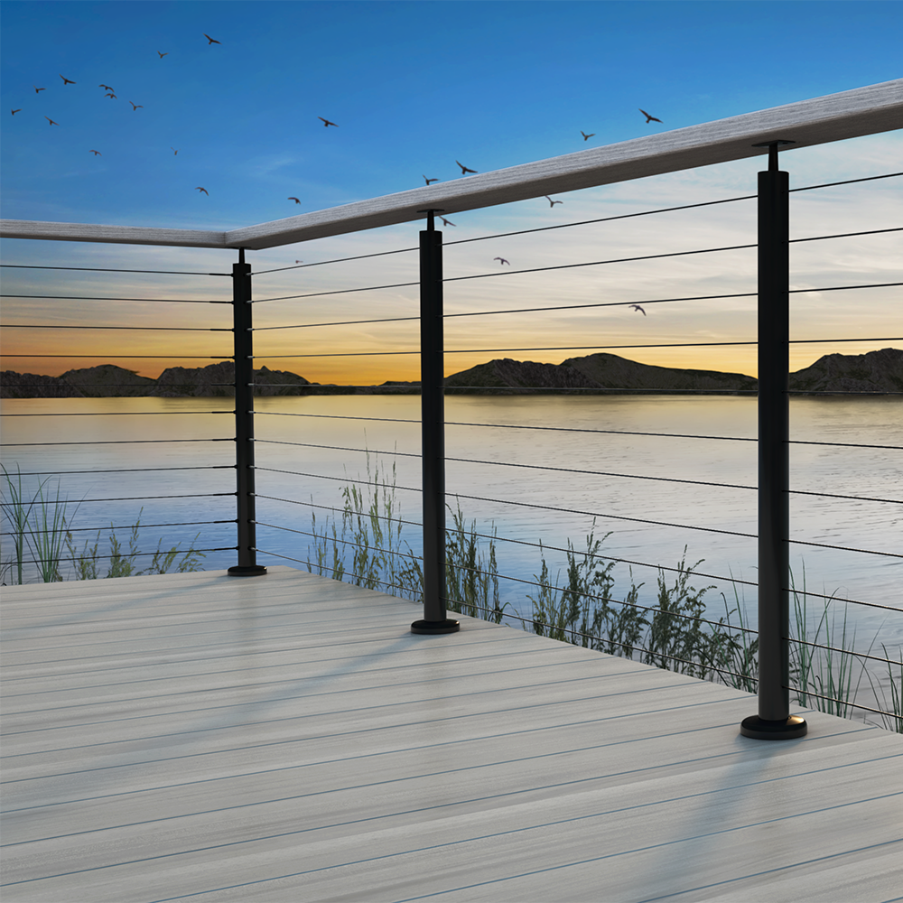 BlackEtch Factory Swaged Wire Balustrade - Rig Fork System with Nutserts - Suits Metal Posts