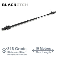 BlackEtch Factory Swaged Wire Balustrade - Rig Fork System with Nutserts - Suits Metal Posts