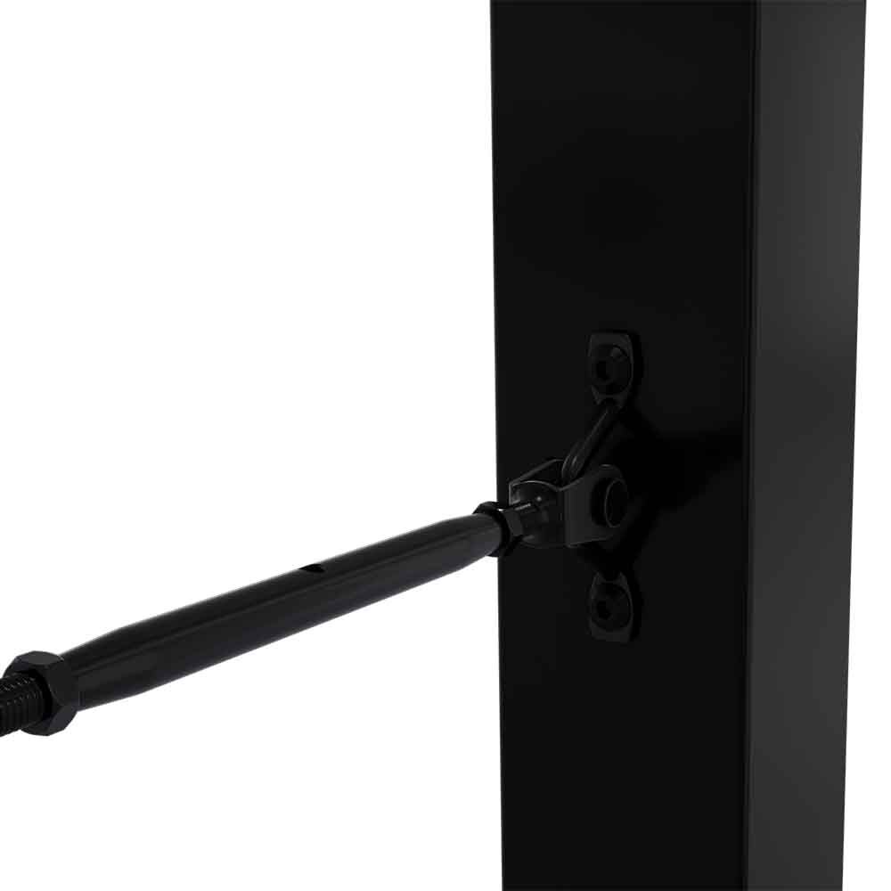 BlackEtch Factory Swaged Wire Balustrade - Rig Fork System with Saddles - Suits Metal Posts