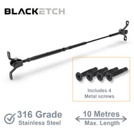 BlackEtch Factory Swaged Wire Balustrade - Rig Fork System with Saddles - Suits Metal Posts