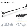 BlackEtch Factory Swaged Wire Balustrade - Rig Fork System with Saddles - Suits Metal Posts