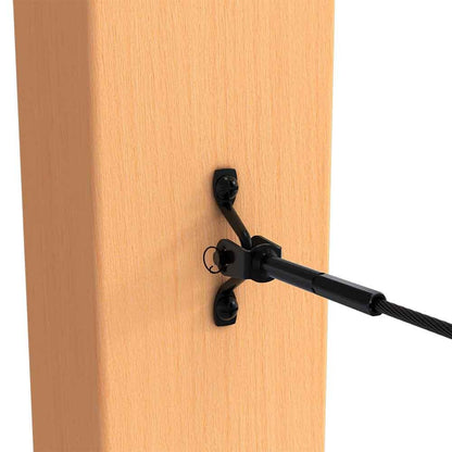 BlackEtch Factory Swaged Wire Balustrade - Rig Fork System with Saddles - Suits Timber Posts