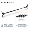 BlackEtch Factory Swaged Wire Balustrade - Rig Fork System with Saddles - Suits Timber Posts