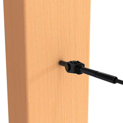 BlackEtch Factory Swaged Wire Balustrade - Rig Fork System with Screw Eyes - Suits Timber Posts