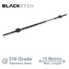 BlackEtch Factory Swaged Wire Balustrade - Rig Fork System with Screw Eyes - Suits Timber Posts