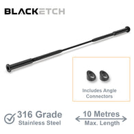 BlackEtch Factory Swaged Wire Balustrade - Tensioner Terminal STAIR System (Includes Bevelled Washers) - Suits Timber or Metal Posts
