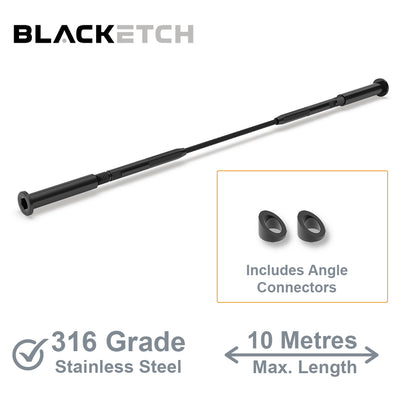 BlackEtch Factory Swaged Wire Balustrade - Tensioner Terminal STAIR System (Includes Bevelled Washers) - Suits Timber or Metal Posts
