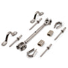 Bright Finish DIY Rigging Screw Kit for 3.2mm Wire Rope - Suits Metal Posts