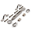 Bright Finish DIY Turnbuckle Kit for 3.2mm Wire Rope - Suits Timber Posts