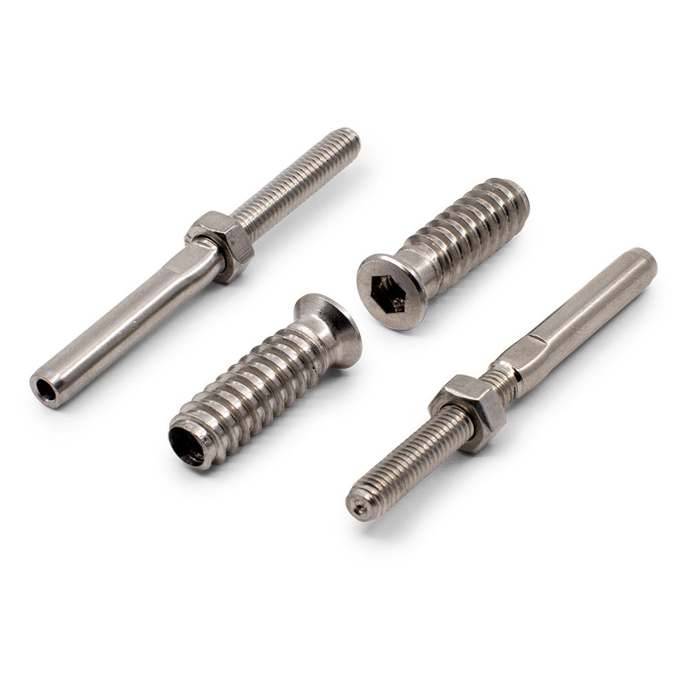 Bright Finish Timber Insert Kit for 3.2mm Wire Rope - Suits Timber Posts