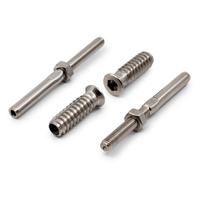 Bright Finish Timber Insert Kit for 3.2mm Wire Rope - Suits Timber Posts