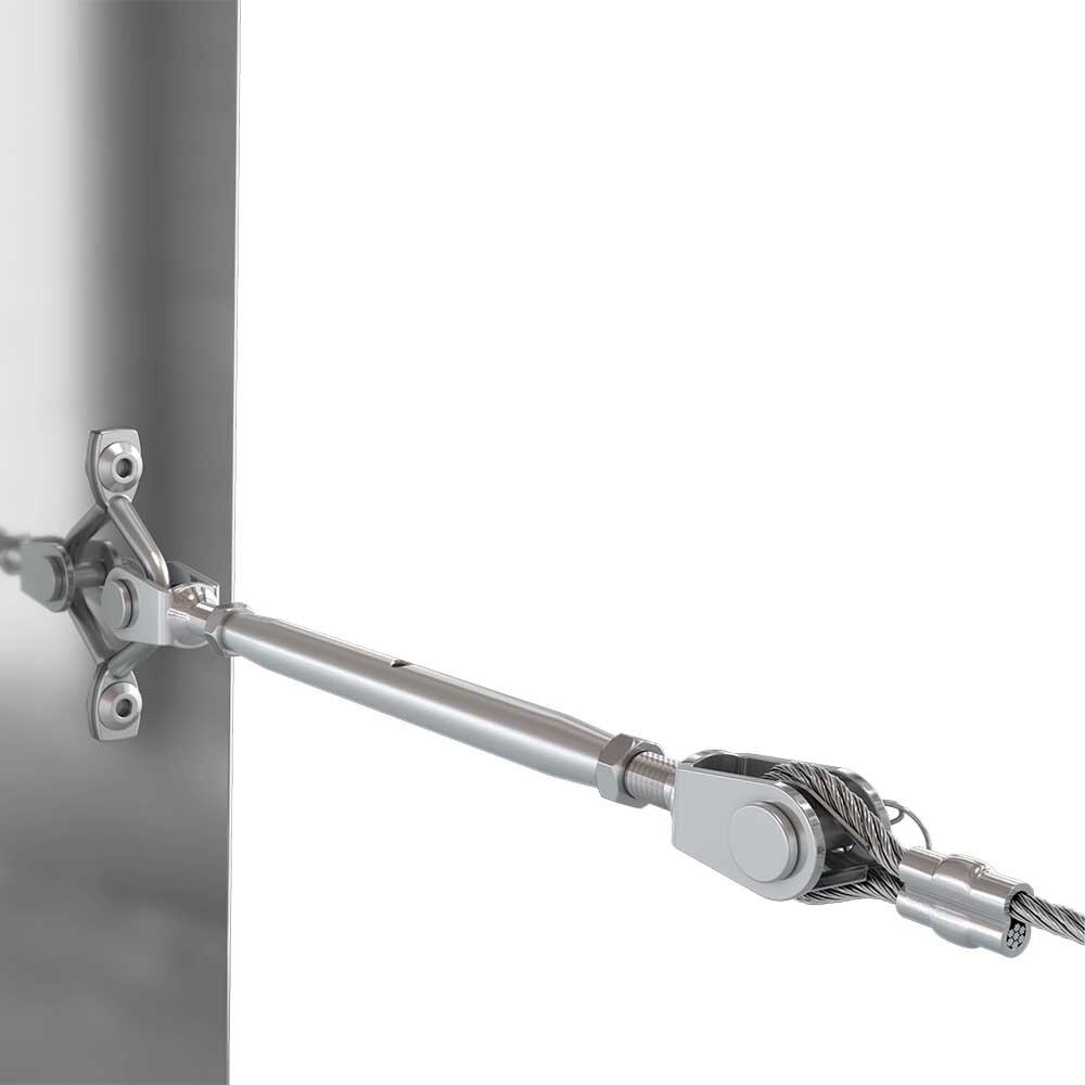 Bright Finish DIY Swaged Wire Balustrade (Supplied as components only) - DIY Rigging Screw System - Suits Metal Posts