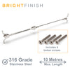 Bright Finish DIY Swaged Wire Balustrade (Supplied as components only) - DIY Rigging Screw System - Suits Timber Posts