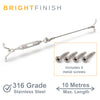 Bright Finish DIY Swaged Wire Balustrade (Supplied as components only) - DIY Turnbuckle System - Suits Metal Posts