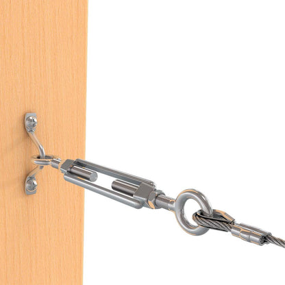 Bright Finish DIY Swaged Wire Balustrade (Supplied as components only) - DIY Turnbuckle System - Suits Timber Posts
