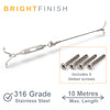 Bright Finish DIY Swaged Wire Balustrade (Supplied as components only) - DIY Turnbuckle System - Suits Timber Posts