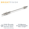 Bright Finish DIY Swaged Wire Balustrade (Supplied as components only) - DIY Tension Rod System - Suits Metal Posts